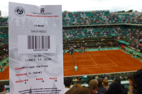 French Open Final ticket